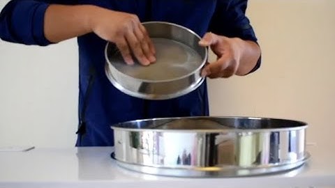 Dry sieve test for sand