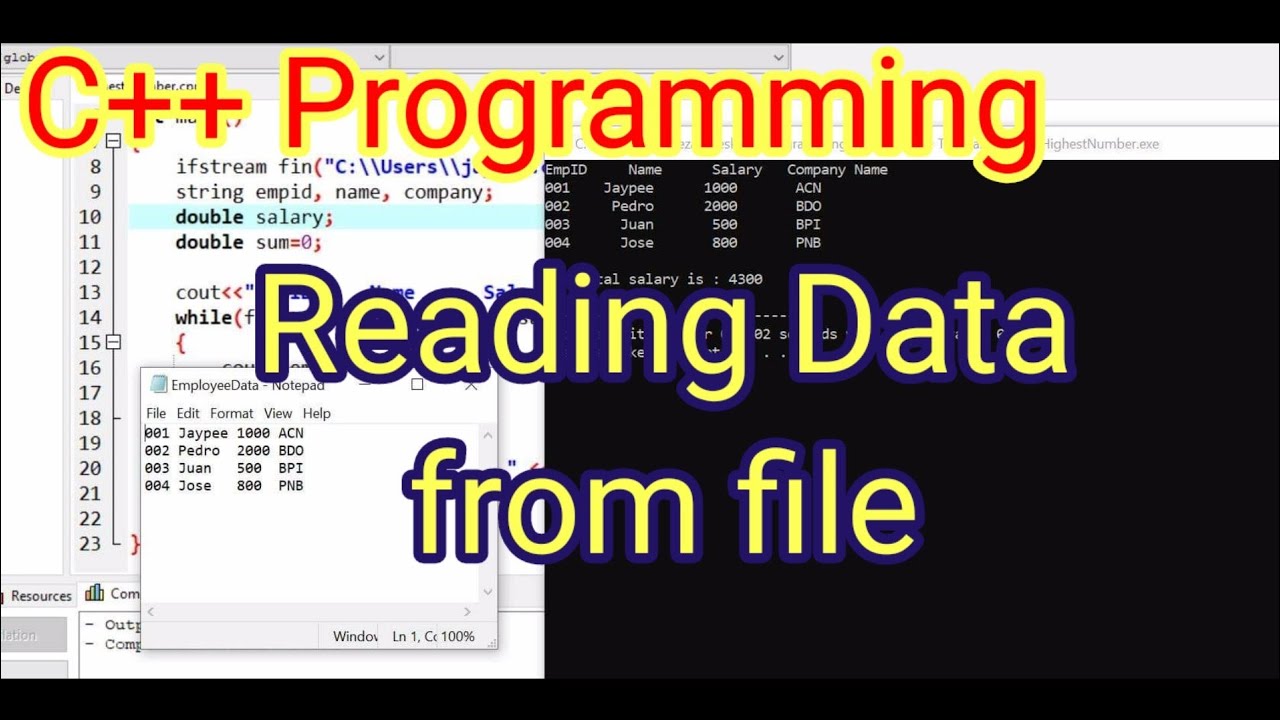 php อ่านไฟล์ txt  Update 2022  Review #10 : Reading Data from txt file using C++ Code