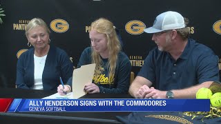 Genevas Ally Henderson signs to play softball at Gulf Coast State