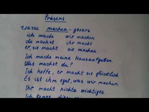 Немецкий язык.Спряжение глаголов.глагол machen