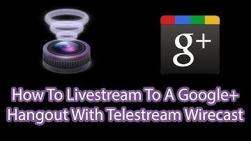 Wirecast / How To Livestream To A Google+ Hangout