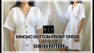In this #diy tutorial, learn how to make a button front kimono dress
without pattern. use the step-by-step instructions diy from scrat...