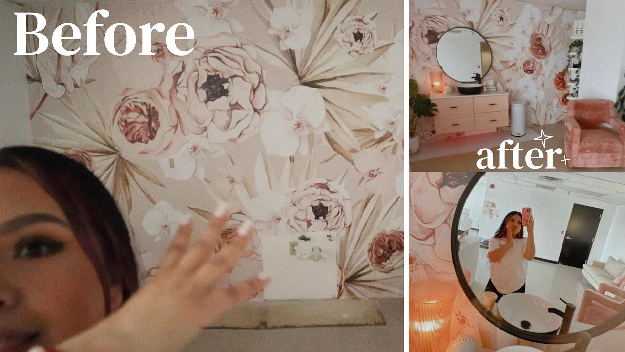 B+A SINK AREA * NEW LASH STUDIO LASH WASH AREA BEFORE & AFTER OF MY