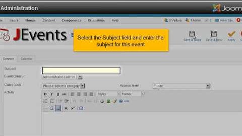 Joomla! Tutorial #43: How to Add an Event Calendar