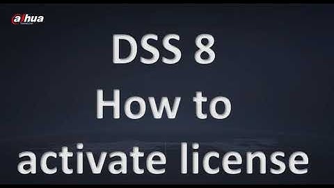 How to activate DSS v8