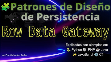 🧩 Patrones de Diseño de Persistencia - Patrón Row Data Gateway