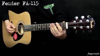 Fender FA-115 acoustic guitar :: Demo, Soundcheck