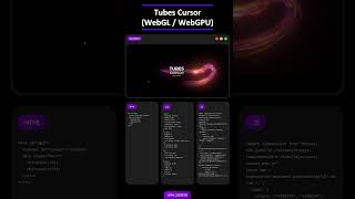 Tubes Cursor ✨🖱️ (WebGL / WebGPU) #htmlcss #javascript #webdevelopment