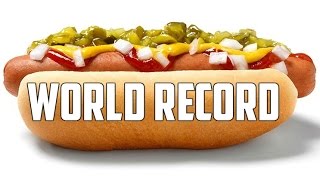 Fastest Time To Eat A Hot Dog With No Hands (Guinness World Records)