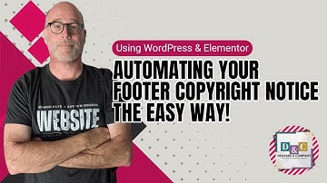 How to add a footer copyright notice to update automatically in WordPress using Elementor!