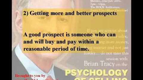 Brian Tracy Seminars - Psychology of Selling : Know ...
