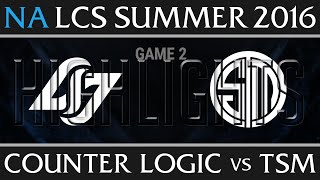 TSM vs CLG Highlights, Game 2 NA LCS Week 5 Day 3 Summer 2016 - TSM vs CLG G2