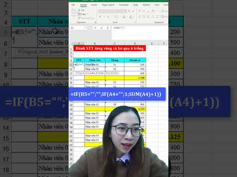 Mẹo đánh nhanh số thứ tự bỏ qua ô trống trong Excel | Nguyễn Thị Hường mới nhất 2023