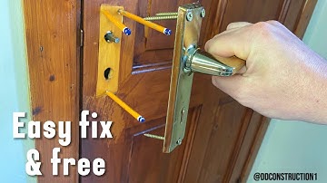 How to fix a Loose Door Handle ( stripped screw holes )