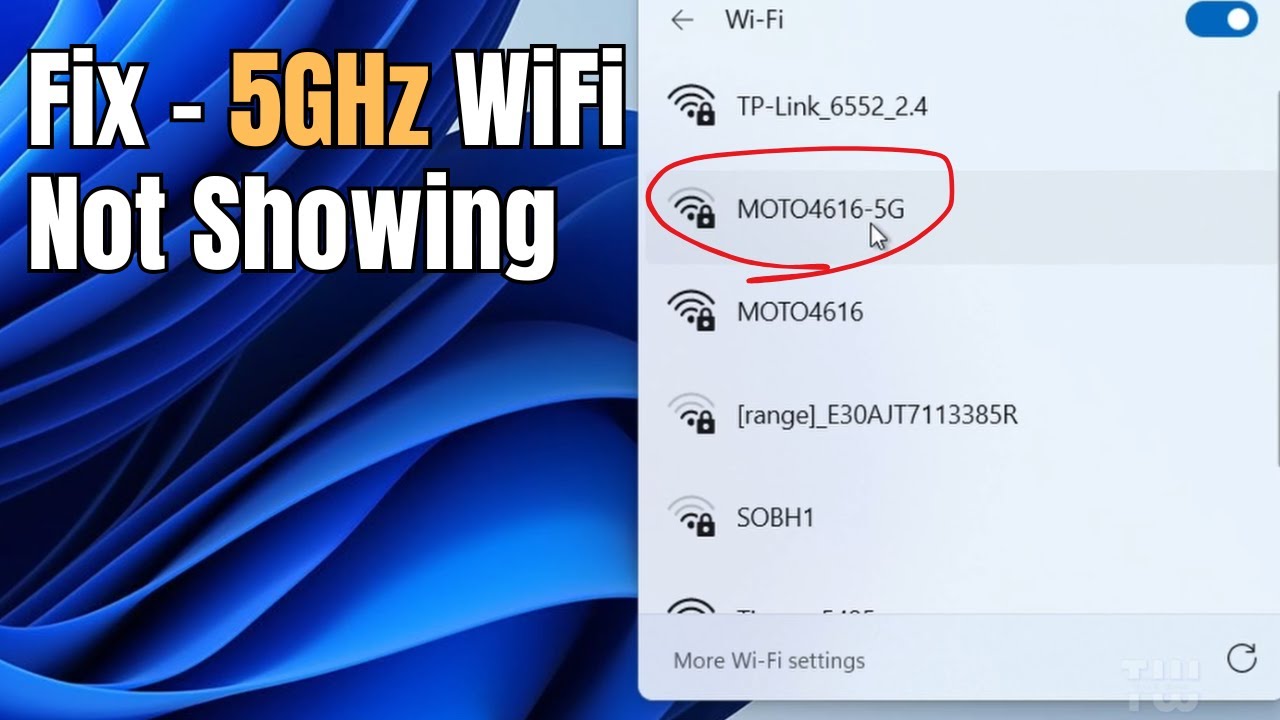 Fix 5Ghz Wi-Fi Not Showing Up in Windows 11 / 10 - YouTube
