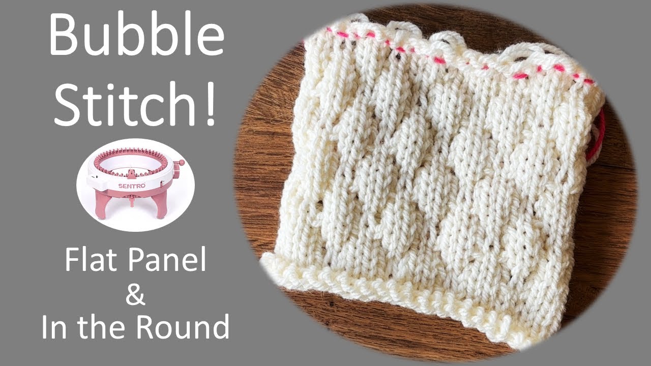 How to knit bubble stitch on sentro knitting machine YouTube