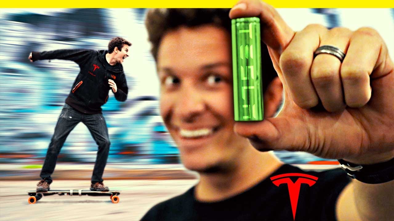 Tesla Batteries in an Electric Skateboard! - YouTube