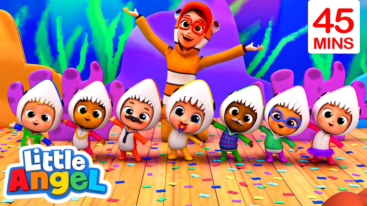 ⁣Baby Shark School Performance | Little Angel | Songs and Cartoons | Best Videos for Babies