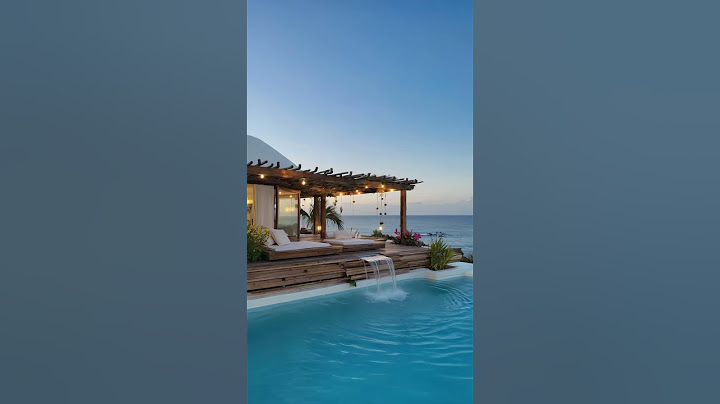 4K Tropical Infinity Pool & Waterfall by the Ocean | Relaxing Lounge with Nature Sounds