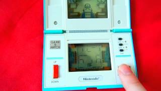 Console NINTENDO Game and Watch bleu SQUISH MG-61 (1986) avec cache-pile d'origine - FONCTIONNEL
