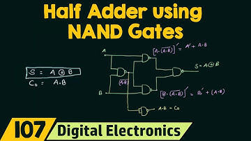 Realiseren van een halve adder met alleen NAND-poorten