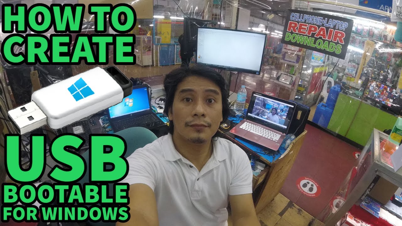 Easy and fast way to create Windows 10 USB bootable by Whatsupbob - YouTube