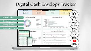 Digital Cash Envelops Tracker : Budget, Track Spending & Save Automatically | YourPlanners