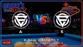 A vs K - GRIFF'S BAR & BILLIARDS - TABLE 20 | EvoSports