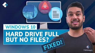 how to fix hard disk full but no files on windows 10?