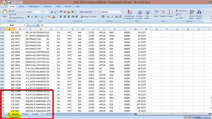 CTRL down arrow not working in excel SOLVED