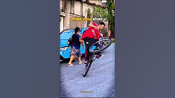 Others cycle stunt vs Last guy 💀 #trollface #skullface #shorts #cyclestunt #trending #fyp