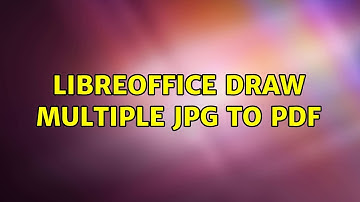 LibreOffice Draw multiple jpg to pdf (2 Solutions!!)