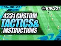 FIFA 21 4231 CUSTOM TACTICS & INSTRUCTIONS! HOW TO PLAY THE 4-2-3-1 | FIFA 21 BEST FORMATIONS