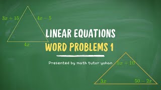 🚀IGCSE Maths | Linear Equations word problems Explained | 1