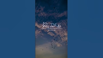 وفي السماء رزقكم وما توعدون القارئ إسلام صبحي ❤️