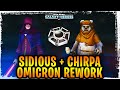 Darth Sidious + Chief Chirpa Rework Omicron Kit Reveal - Sidious Super Fast and Constant AoEs! SWGoH