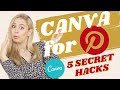 5 SECRET CANVA Pinterest HACKS - How to Use Canva for Pinterest Pin Design (2021)