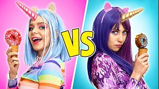 Makanan Unicorn Baik VS Makanan Unicorn Jahat | Siapa Pemenangnya?