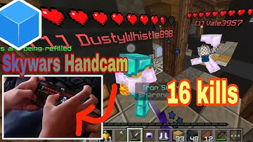 CubeCraft Skywars MEGA with MCPE Handcam (Mobile/touch) | Minecraft PE PvP - DevaRoi