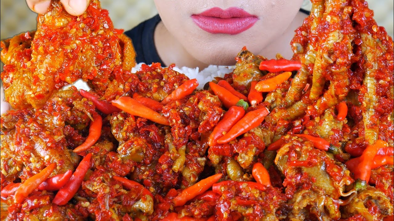 ASMR SAYAP DAN CEKER PEDAS MERCON | EATING SOUNDS