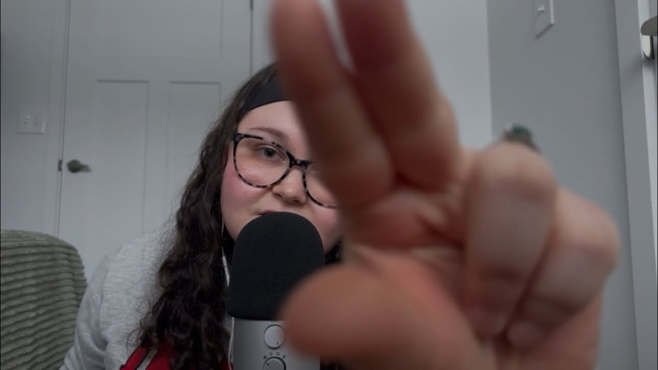 ASMR- Positive Affirmations 🌸 w/ Plucking (hand sounds & movements)