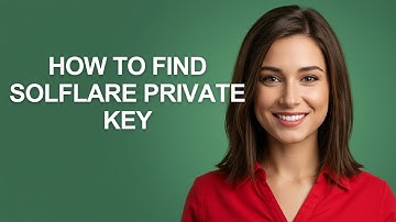 How To Find Solflare Private Key - AshleyHowTo