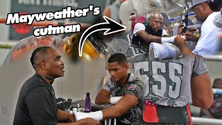 Join the Elite: Inside Floyd’s Gym Hand Wrapping Rituals Before Sangartith's Sparring