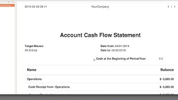 How to print Account Cash Flow Statement Report in PDF & Excel Format | Odoo Apps Features #odoo16
