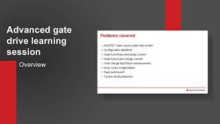 Advanced Gate Drive Features Overview