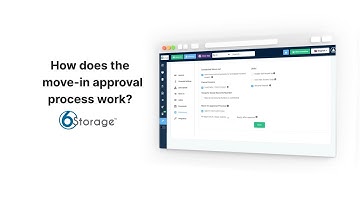 How does the move-in approval process work with 6Storage V2 Software?