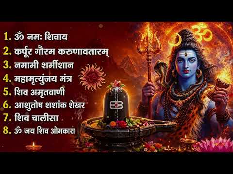 भक्ति भजन - ॐ नमः शिवाय, आशुतोष शशाँक शेखर, कर्पूर गौरम करुणावतारं, शिव अमृतवाणी व शिव आरती