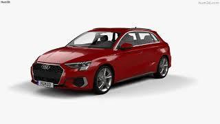 Audi A3 S-line sportback 2023 3D model by 3DModels.org