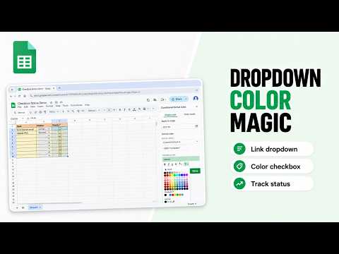 How to Color a Checkbox Cell by Dropdown Value in Google Sheets