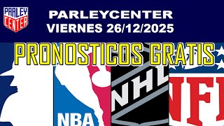 Pronosticos Nfl, Nhl Y Nba Para Hoy Logros Viernes 26122025 Parley Gratis